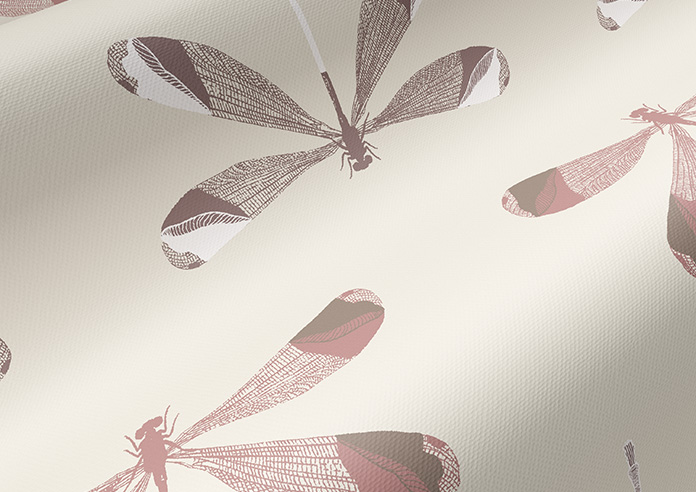 Dragonfly Print, Estate Pink - Twist&Fit Roller Blind - Image 4